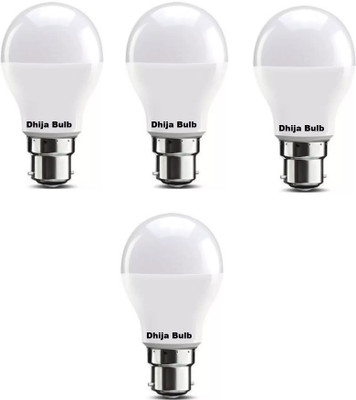 Dhija 5 W Basic Round B22 LED Bulb(White, Pack of 4)