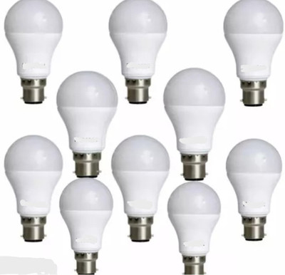 Gold Nation 9 W Basic Standard B22 LED Bulb(White, Pack of 10)