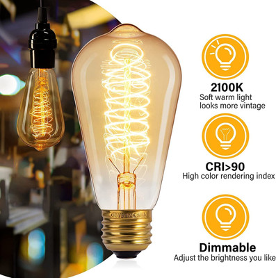 ZOREZA 4 W Basic Decorative E27 Incandescent Bulb(Yellow, Pack of 2)