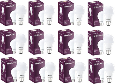 BAJAJ 12 W Basic Standard B22 LED Bulb(White, Pack of 12)