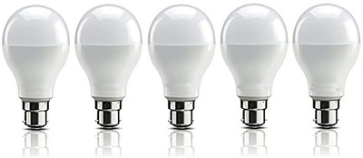 Nanhi enterprises 10 W Basic Round B22 LED Bulb(White, Pack of 5)
