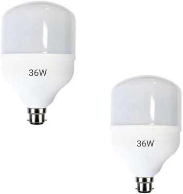 MOON & SUN 36 W Basic Round B22 LED Bulb(White, Pack of 2)