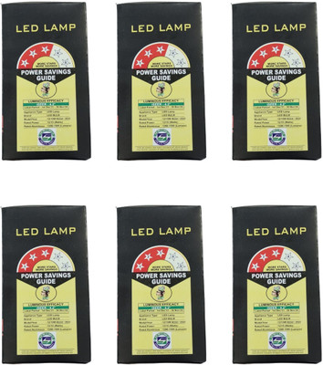 owesom 12 W Basic Round B22 LED Bulb(White, Pack of 6)