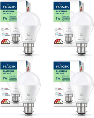 D.D.ENTERPRISE 9 W Basic Standard B22 LED Bulb(White, Pack of 4)