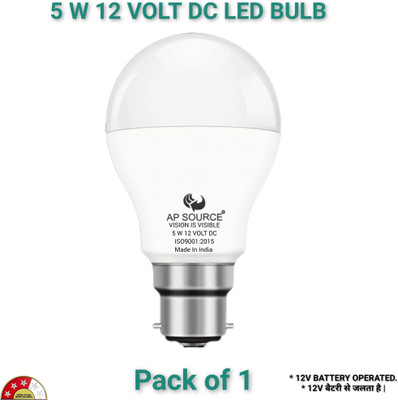 AP Source 5 W Basic Round B22 LED Bulb(White)