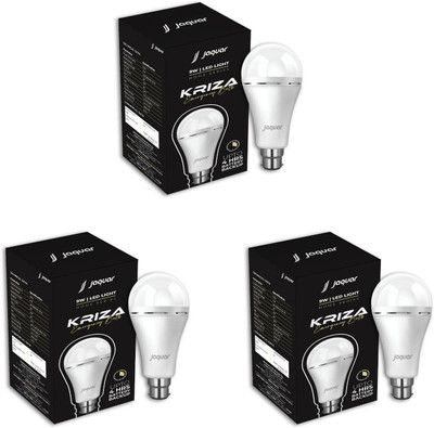 Jaquar 9 W Basic Standard B22 Inverter Bulb(White, Pack of 3)