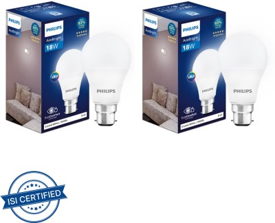 PHILIPS 18 W Round B22 D LED Bulb(White, Pack of 2)