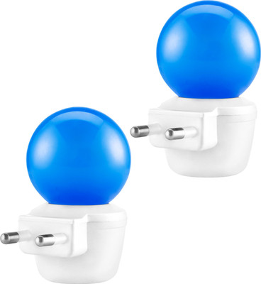 Magik 0.5 W Basic Standard Plug & Play, 2 Pin Night Bulb(Blue, Pack of 2)