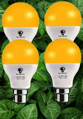 mg lights 5 W Basic Arbitrary B22 LED Bulb(Yellow, Pack of 4)
