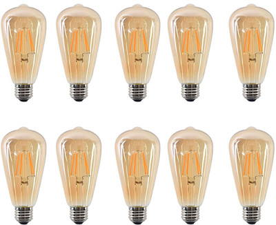 vibunt 4 W Basic Arbitrary E27 LED Bulb(Yellow, Pack of 10)