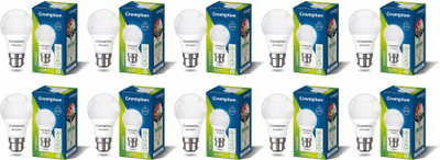 Crompton 5 W Basic Round B22 LED Bulb(White, Pack of 10)