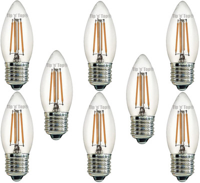 Tip 'n' Top 4 W Basic Candle E26 LED Bulb(Yellow, Pack of 8)