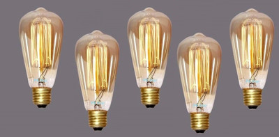 PR Star 12 W Basic Capsule E27 Flouroscent Bulb(Gold, Pack of 5)