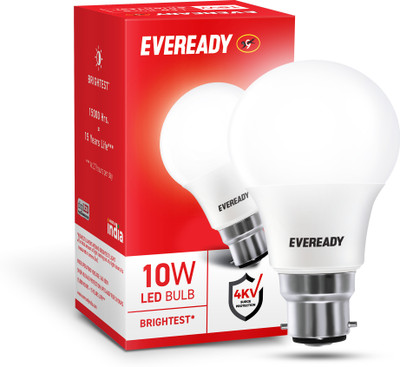 EVEREADY 10 W Basic Round B22 LED Bulb(White)