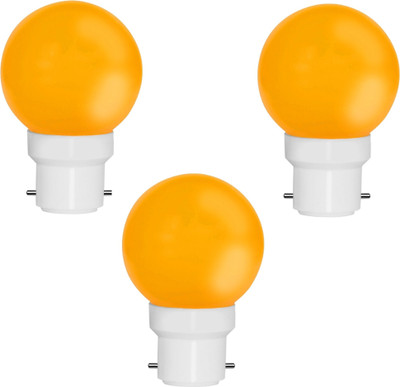 Fybros 0.5 W Basic Decorative B22 LED Bulb(Orange, Pack of 3)
