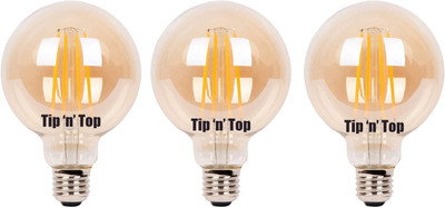 Lights Whites 4 W Basic Round E27 LED Bulb(Yellow, Pack of 3)