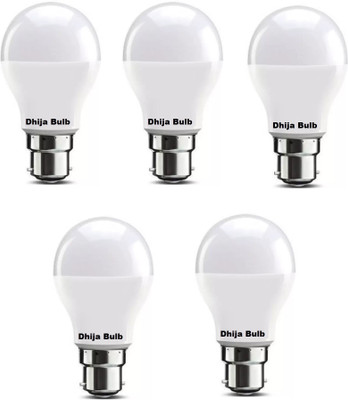 Dhija 9 W Basic Standard B22 LED Bulb(White, Pack of 5)