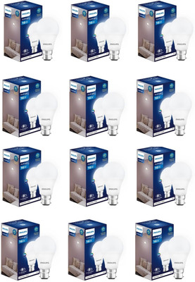 PHILIPS 16 W Basic Standard B22 LED Bulb(White, Pack of 12)