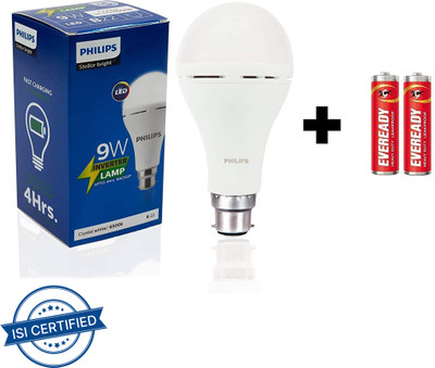 PHILIPS 9 W Basic Standard B22 LED Bulb(White)