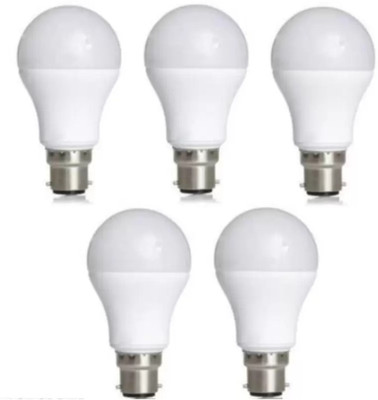 SHIVANGI LIGHTS 9 W Eye Safety Compliance Standard B22 LED Bulb(White, Pack of 5)