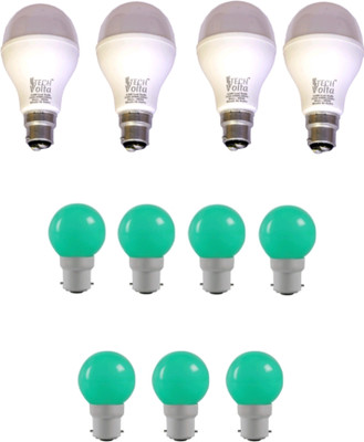 Techvolta 0.5 W, 12 W Basic Round B22 LED Bulb(White, Pack of 11)