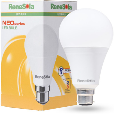 Renesola 13 W Basic Round B22 LED Bulb(Yellow, Pack of 2)