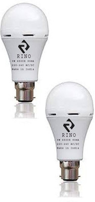 rino 9 W Basic Standard B22 Inverter Bulb(White, Pack of 2)