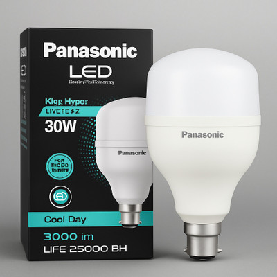 Panasonic 30 W Basic Round B22 LED Bulb(White)