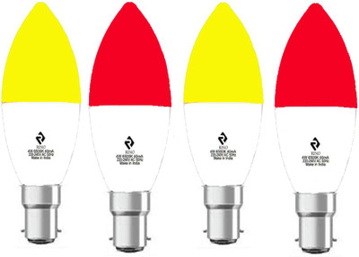 rino 4 W Basic Standard B22 LED Bulb(Multicolor, Pack of 4)