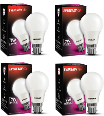 EVEREADY 7 W Basic Standard B22 LED Bulb(White, Pack of 4)