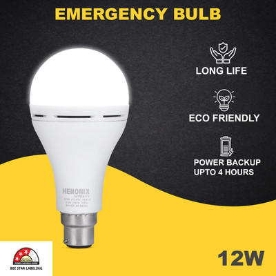 HENONIX 12 W Inverter Round B22 Inverter Bulb(White)