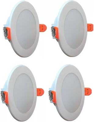 Cosas 9 W Round A19 Eye Safety Compliance LED Bulb(White, Pack of 4)