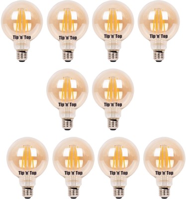 Tip 'n' Top 4 W Round E26 LED Bulb(Yellow, Pack of 10)