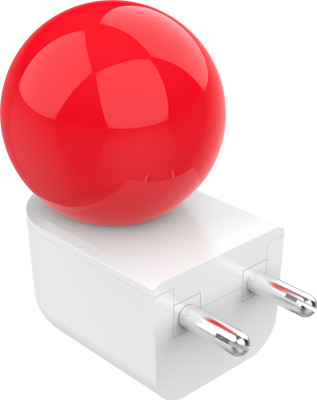 Fybros 0.5 W Basic Decorative Plug & Play, 2 Pin Night Bulb(Red)