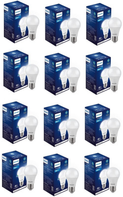 PHILIPS 16 W Basic Round E27 LED Bulb(White, Pack of 12)