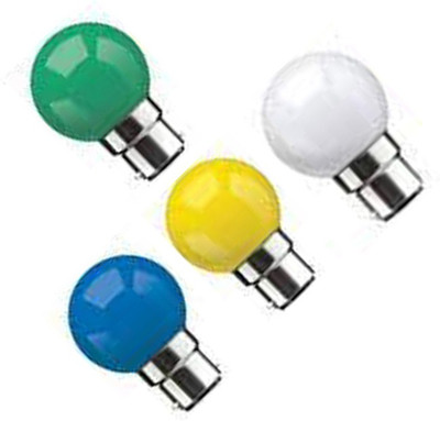 rino 0.5 W Basic Standard B22 LED Bulb(Multicolor, Pack of 4)