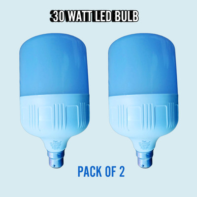 AP Source 30 W Basic Round B22 LED Bulb(White, Pack of 2)