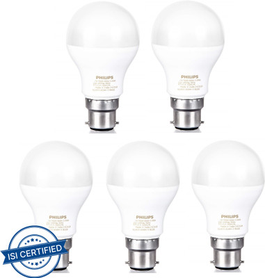 PHILIPS 10.5 W Basic Round B22 LED Bulb(White, Pack of 5)