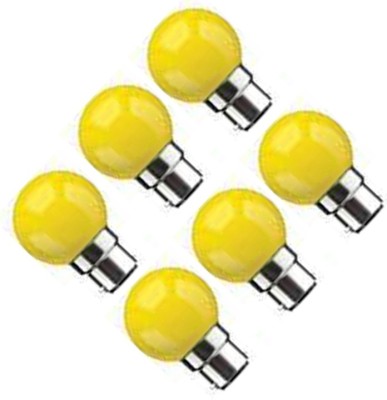 rino 0.5 W Standard B22 LED Bulb(Yellow, Pack of 6)