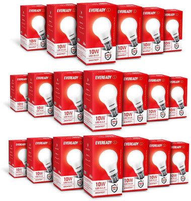 EVEREADY 10 W Basic Standard B22 LED Bulb(White, Pack of 20)