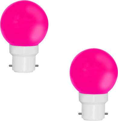 Fybros 0.5 W Basic Decorative B22 LED Bulb(Pink, Pack of 2)