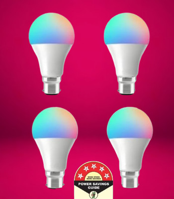 Dunagiri 9 W Basic Round B22 D LED Bulb(RGB, Pack of 4)