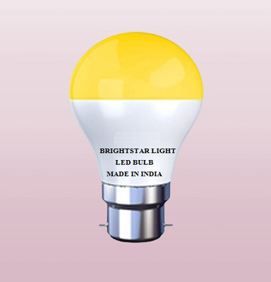 Brightstar 10 W Basic Round B22 LED Bulb(Yellow)
