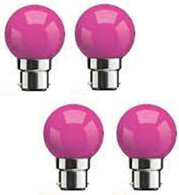 rino 0.5 W Basic Standard B22 LED Bulb(Pink, Pack of 4)