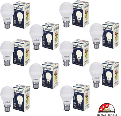 AVINDRA 9 W Basic Round B22 LED Bulb(White, Pack of 10)