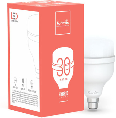 Fybros 30 W Basic Round B22 LED Bulb(White)