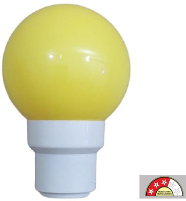 AATMIYA ENERGY 0.5 W Basic Round B22 LED Bulb(Yellow)