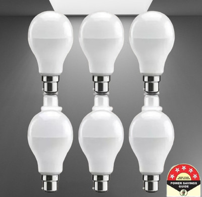 Dunagiri 9 W Basic Round B22 D LED Bulb(White, Pack of 6)