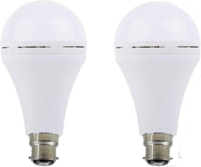 levata 12 W Inverter Round B22 D Inverter Bulb(White, Pack of 2)
