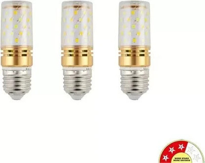 SHBK 12 W Basic Standard E27 LED Bulb(Yellow, Pack of 3)